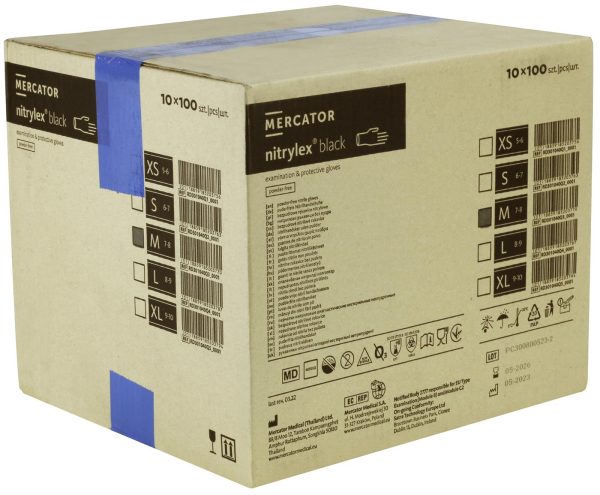 Mercator Nitrylex Black Nitrile Gloves