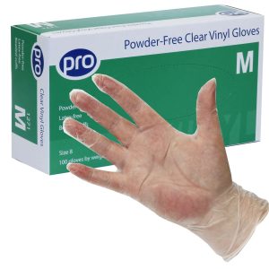 PRO Powder-Free Clear Vinyl Gloves
