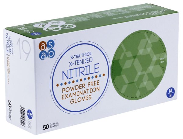 ASAP X-tra Thick X-Tended Blue Nitrile Gloves - Image 3
