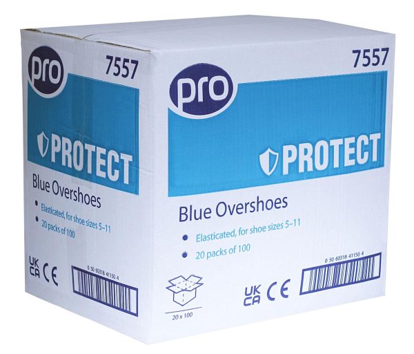 Blue CPE Overshoes – 16" ,  20 packs of 100 overshoes - Image 4